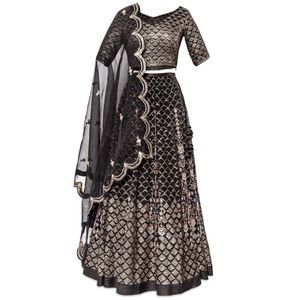 Varun & Nidhika Black Lehenga